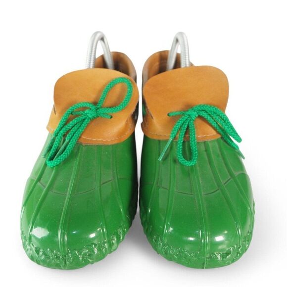 Unbranded Made in USA Waterproof Classic Low Duck Boots Green / Brown Women's 9 - Picture 3 of 11